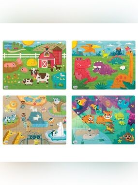 Chuckle & Roar Animal Puzzles 4-Pack